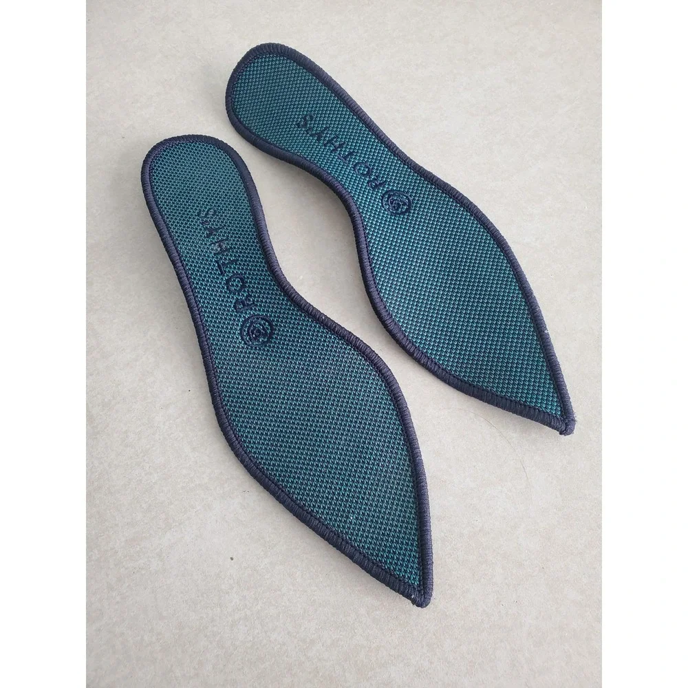 Rothy's The Point Flat Teal Heather Knit Sustainable Washable Shoes Size 8